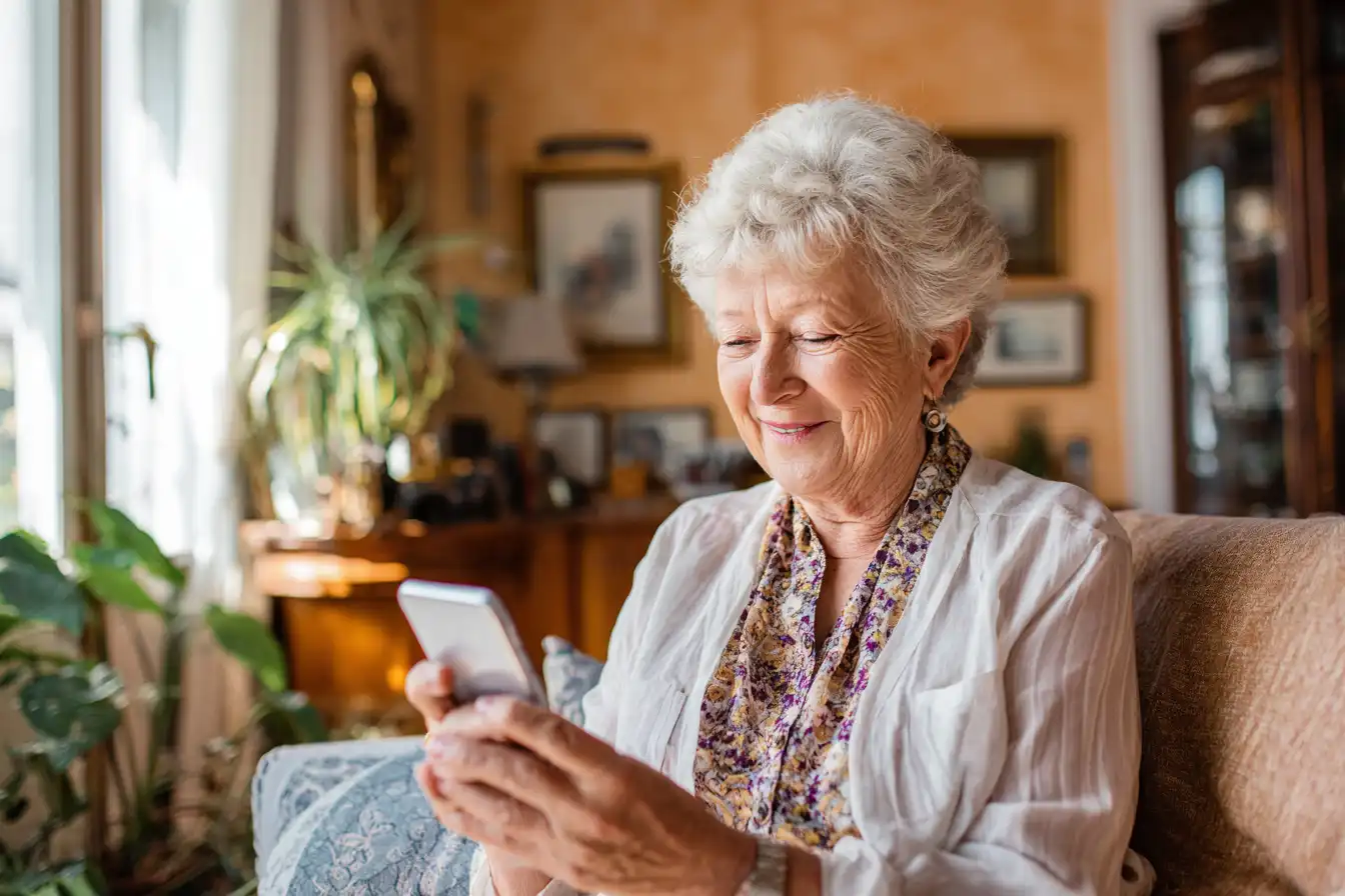 signora riceve referto e immagini direttamente sul proprio smartphone